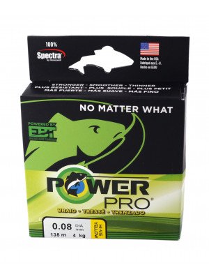 POWERPRO Classic, 135m, 0,08mm, 4kg / 9lbs, žuta boja, Pletena Ribarska Linija, PPBI13508Y